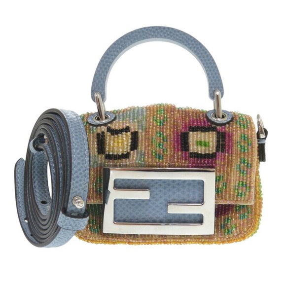 Fendi Nano Baguette Beads Multicolor Shoulder Bag 0481FENDI - Picture 2 of 11
